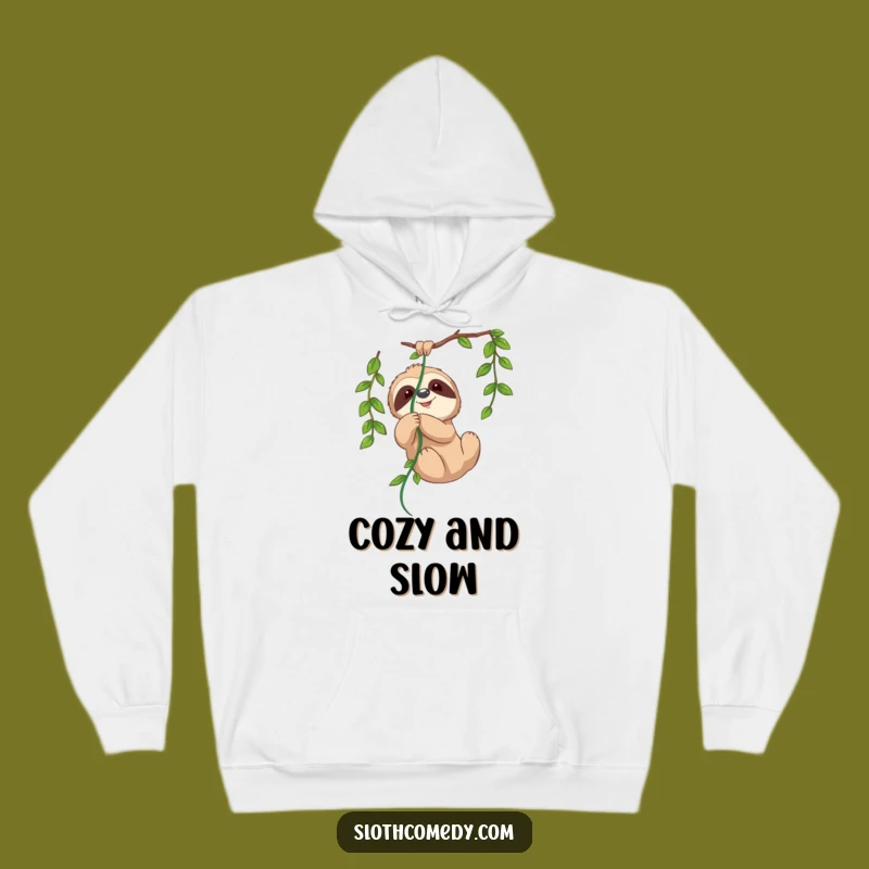 Funny Sloth Vine Hoodie - Cozy Tangled Sloth Gift for Ultimate Relaxation