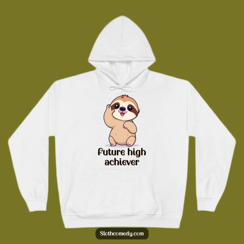 Funny Slow Sloth High Five Hoodie: Cozy Sloth Gift for Effort