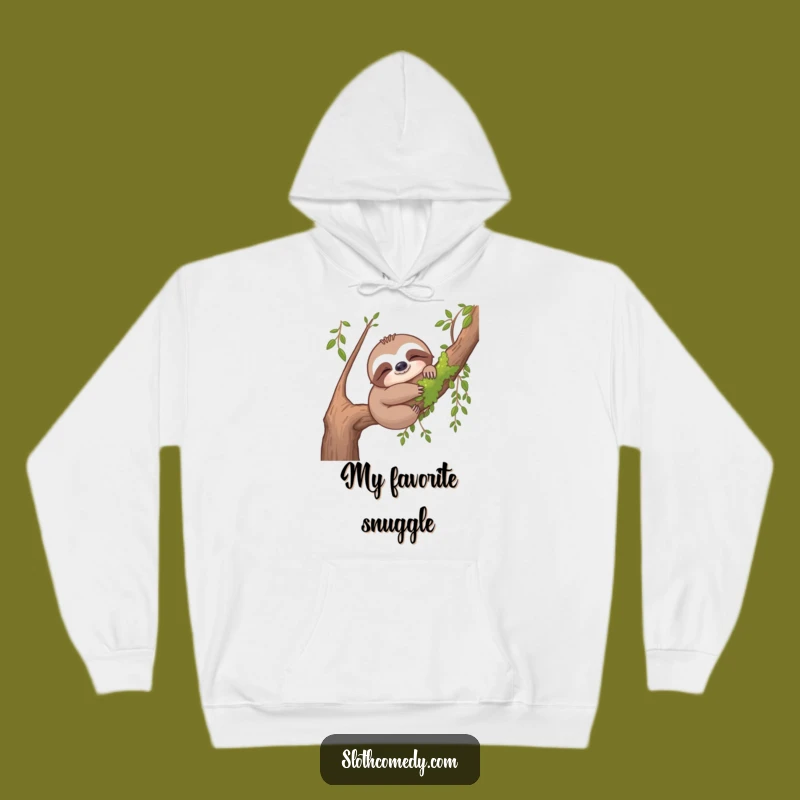 Funny Sloth Hoodie - Cozy Mossy Branch Hug Sweatshirt, Gift