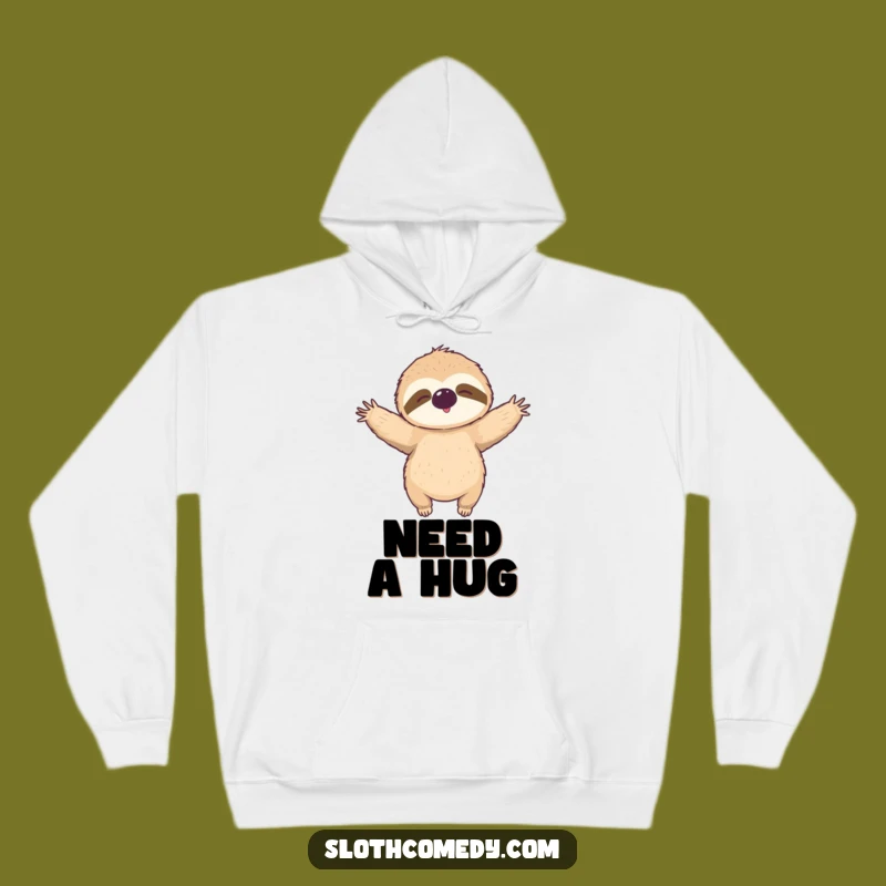Cozy Funny Sloth Hug Hoodie - Warm Embrace, Perfect Funny Gift for Comfort