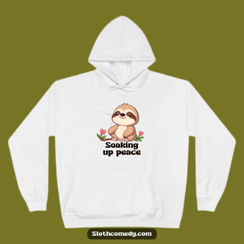 Funny Peaceful Sloth Hoodie: Cozy Calmness and Gentle Breezes, a Warm Funny Gift
