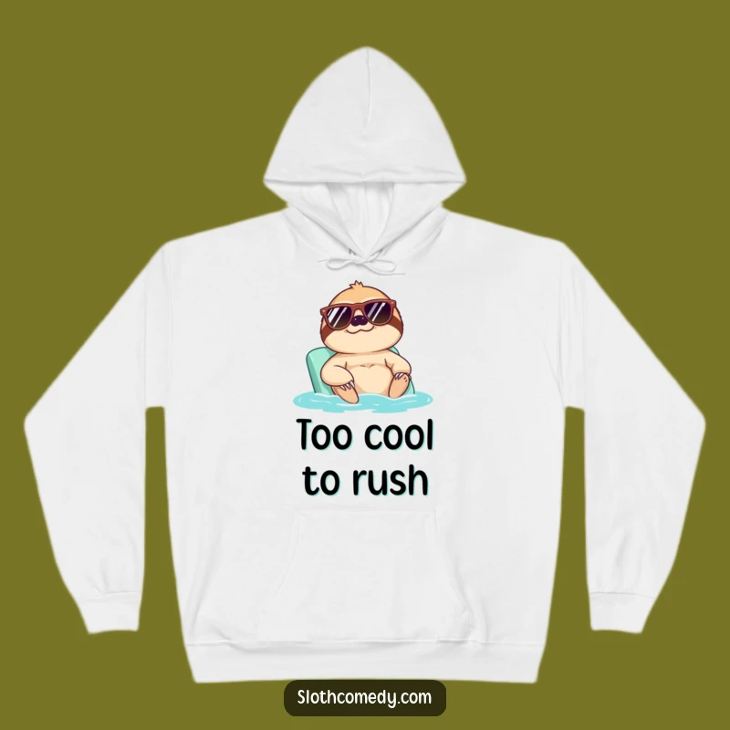 Funny Cool Sloth Sunbath Hoodie: Cozy Sunglasses Sloth Gift