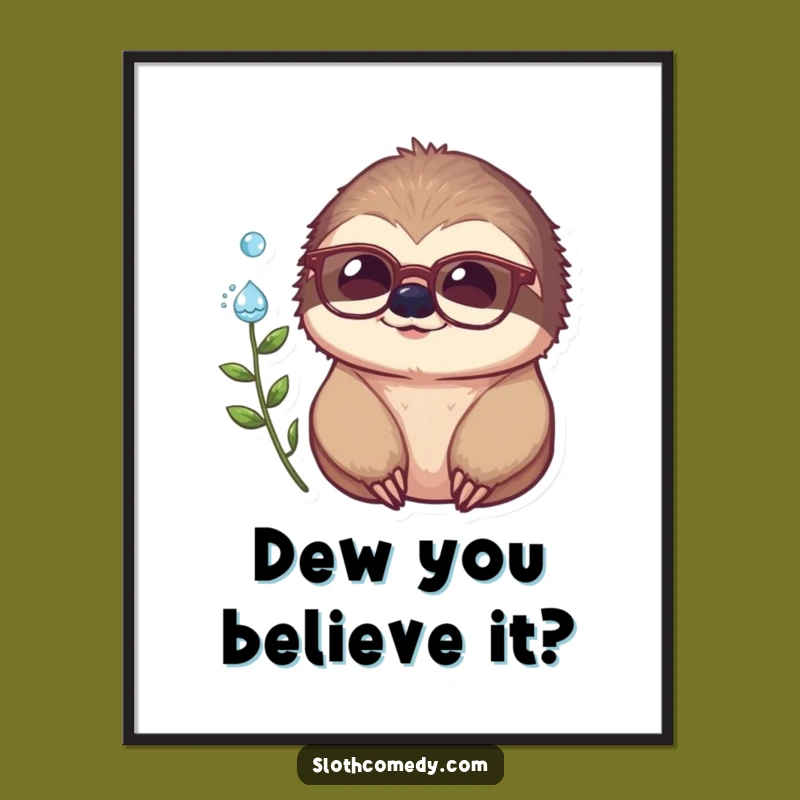 Free Printable Sloth Wall Art: Funny Specs Downloadable Decor Gift