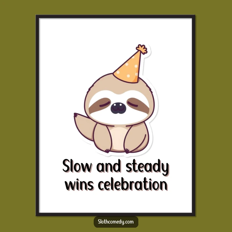 Free Printable Wall Art: Sleepy Sloth Party Vibe, Humorous Downloadable Decor Gift