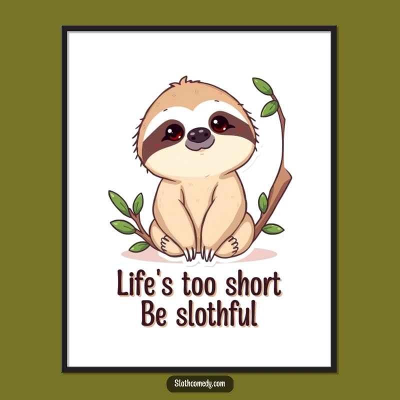 Funny Free Printable Wall Art: Sloth's Curious Gaze for Your Quirky Home Decor