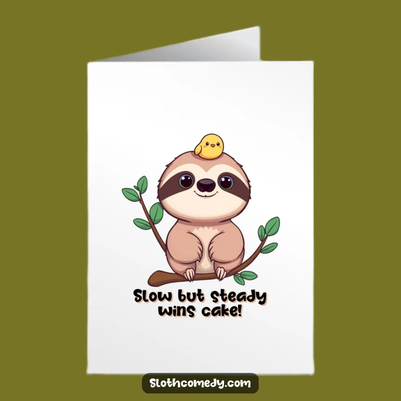 Free Printable Birthday Card: Sloth & Bird Buddies - Funny Downloadable Joy