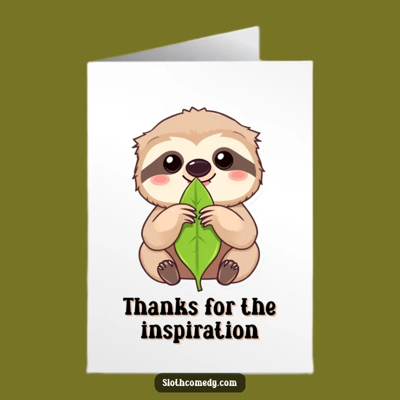 Free Printable Thank You Card: Sloth's Focused Gratitude, Hilarious DIY Downloadable Gift