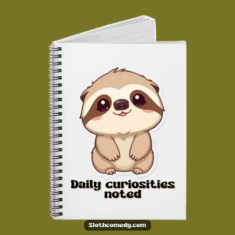 Funny Kawaii Sloth Curiosity Notebook: Jot Down Sweet Thoughts, Creative Funny Gift!