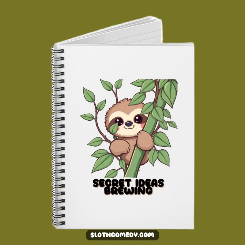 Funny Kawaii Sloth Notebook - Jot Down Secrets with Playful Charm