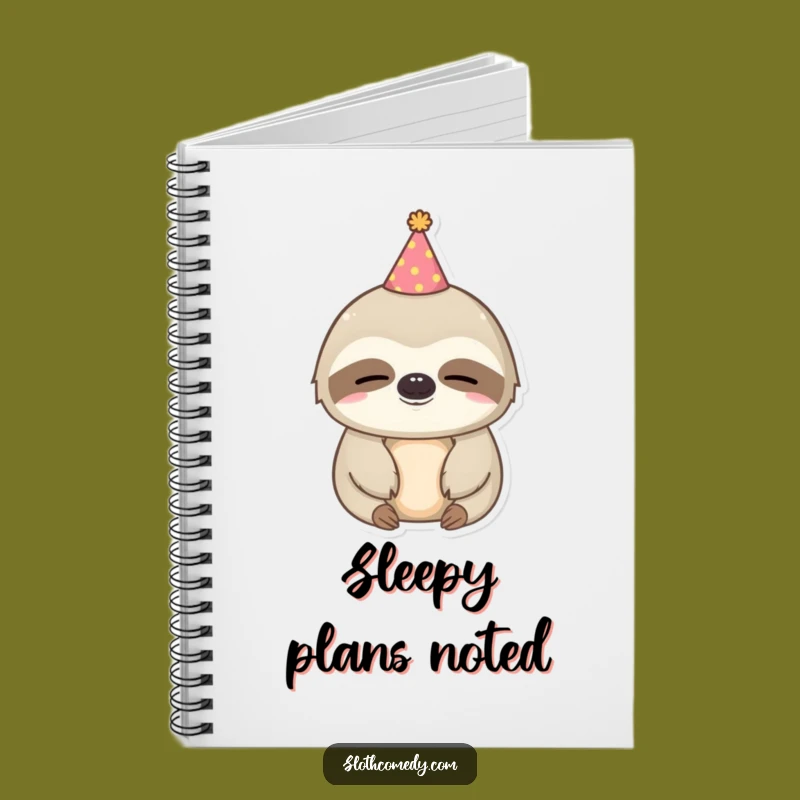 Funny Kawaii Sloth Notebook: Party Thoughts, Sleepy Cover, Perfect Funny Gift
