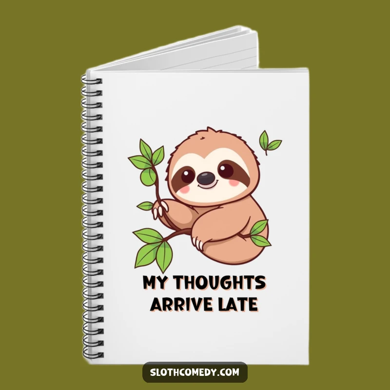 Funny Kawaii Sloth Notebook - Slow and Steady Progress Journal Gift