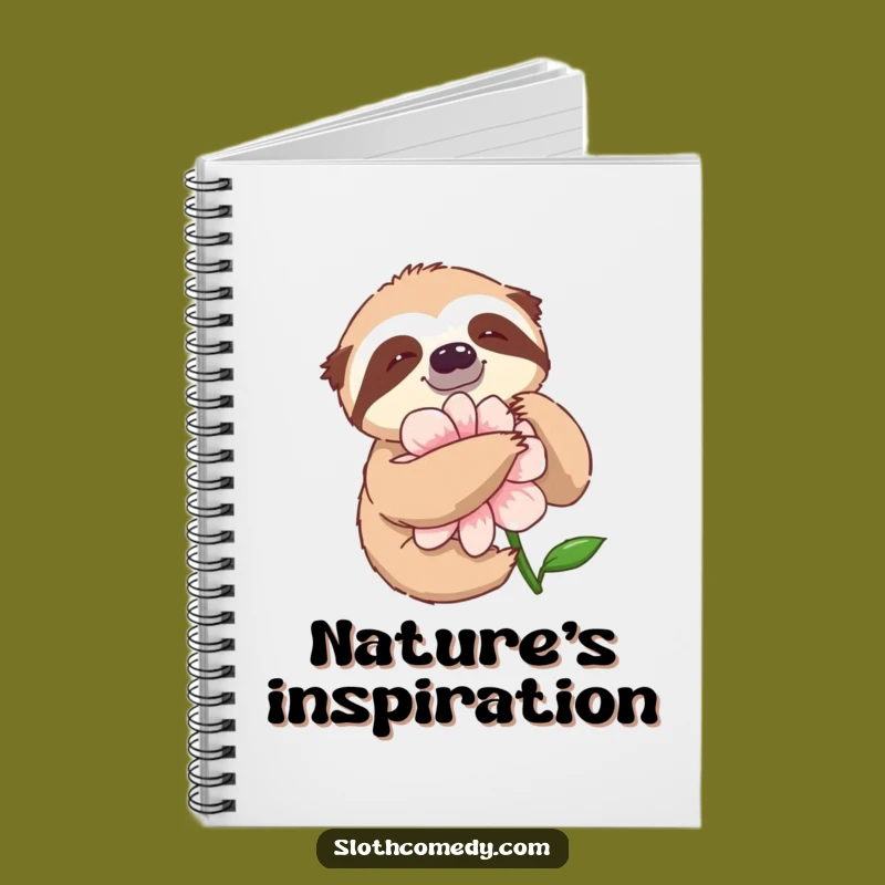 Funny Sloth Flower Hug Notebook: Jot Down Ideas with This Hilarious Nature Journal