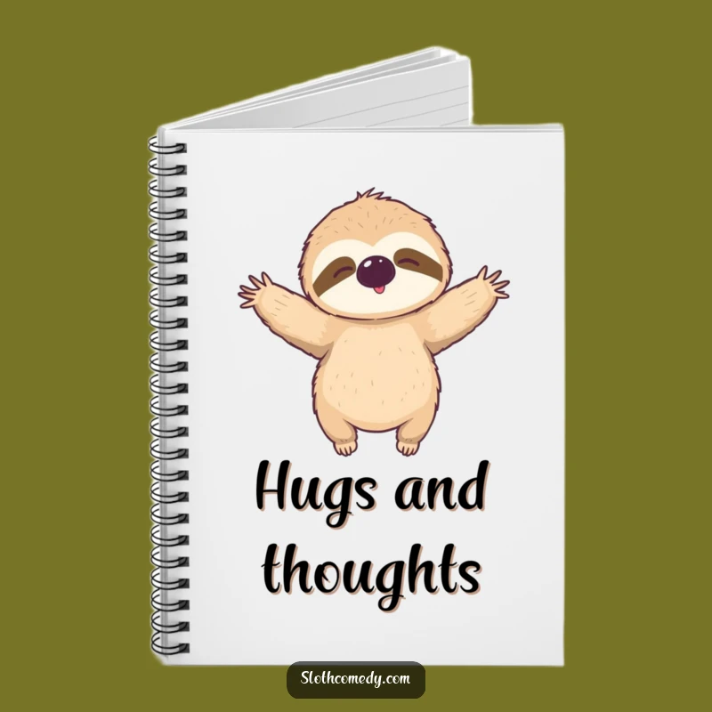 Funny Sloth Hug Notebook - Journal Your Thoughts with Comfort and Style