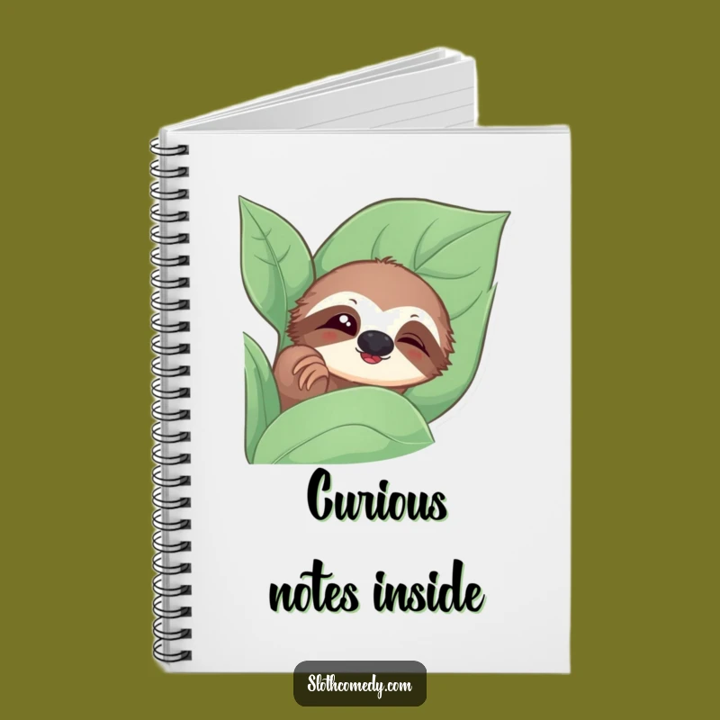 Funny Sloth Notebook: Curious Peek Journal, Slow Blink Ideas, a Quirky Funny Gift