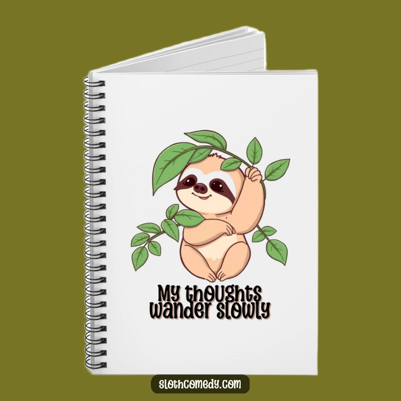 Funny Sloth Notebook: Slow Wave, Nature Notes, Perfect Funny Gift!
