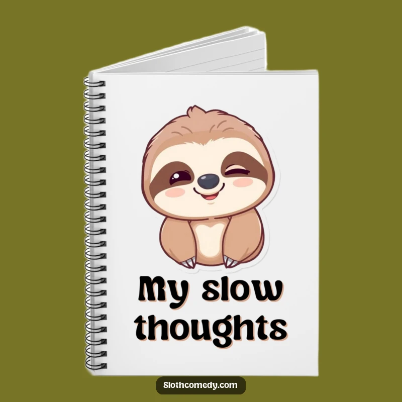 Funny Sloth Smile Notebook - Hilarious Slow Blink Journal