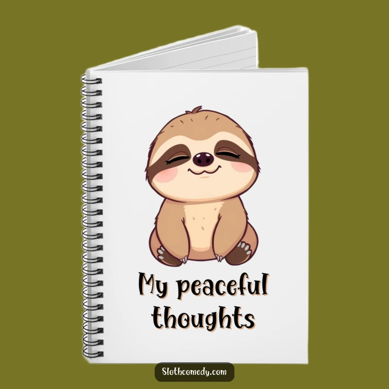 Funny Slow Blink Sloth Notebook: Jot Down Calm Thoughts - Perfect Funny Gift