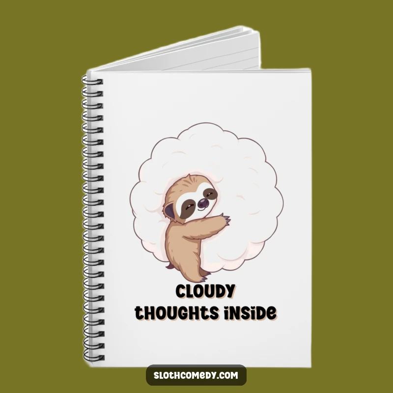 Funny Tiny Sloth Hugging Cloud Notebook: Sloth Journal Gift for Ideas