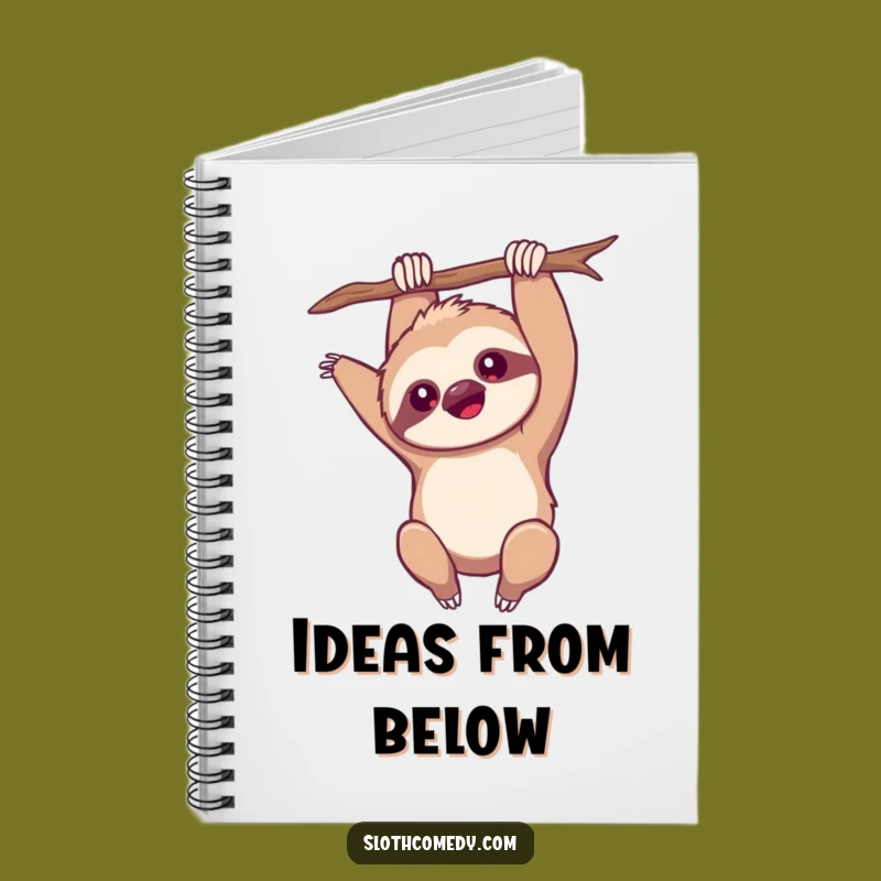 Funny Kawaii Sloth Upside Down Notebook: Jot Down Quirky Ideas, Creative Funny Gift!
