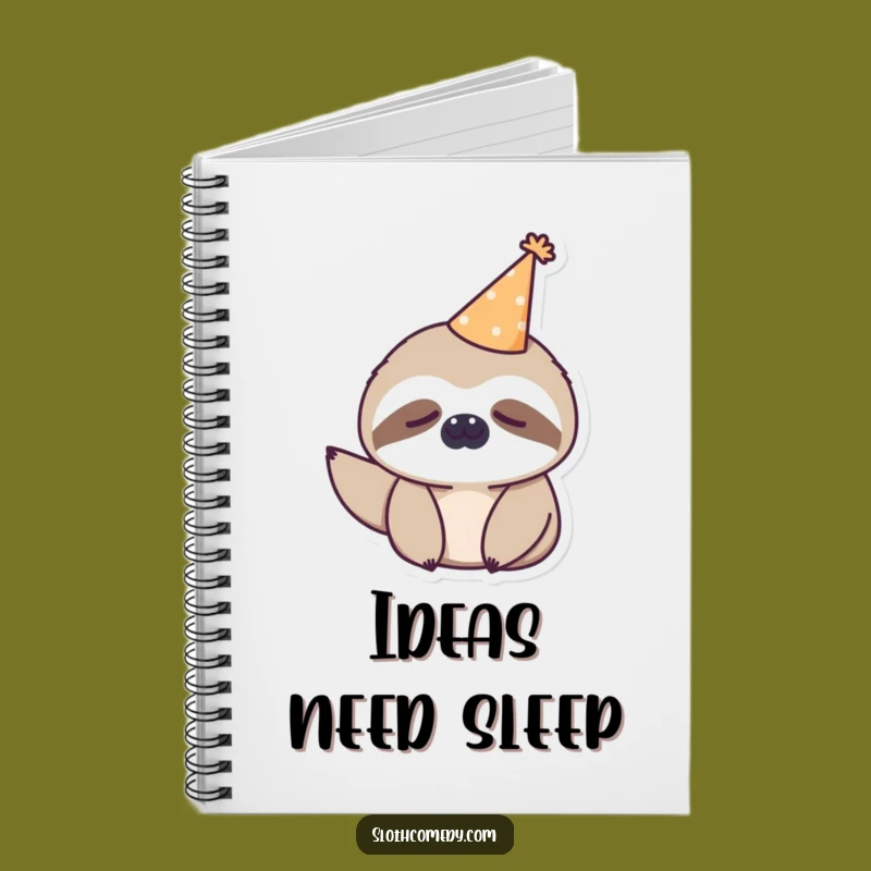 Funny Kawaii Sloth Notebook: Sleepy Party Sloth Journal for Humorous Notes