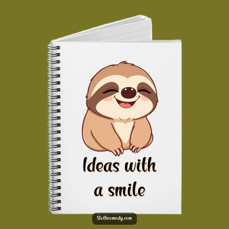 Funny Sloth Grin Notebook - Journal Your Joys with Slow Blink Sloth Cover