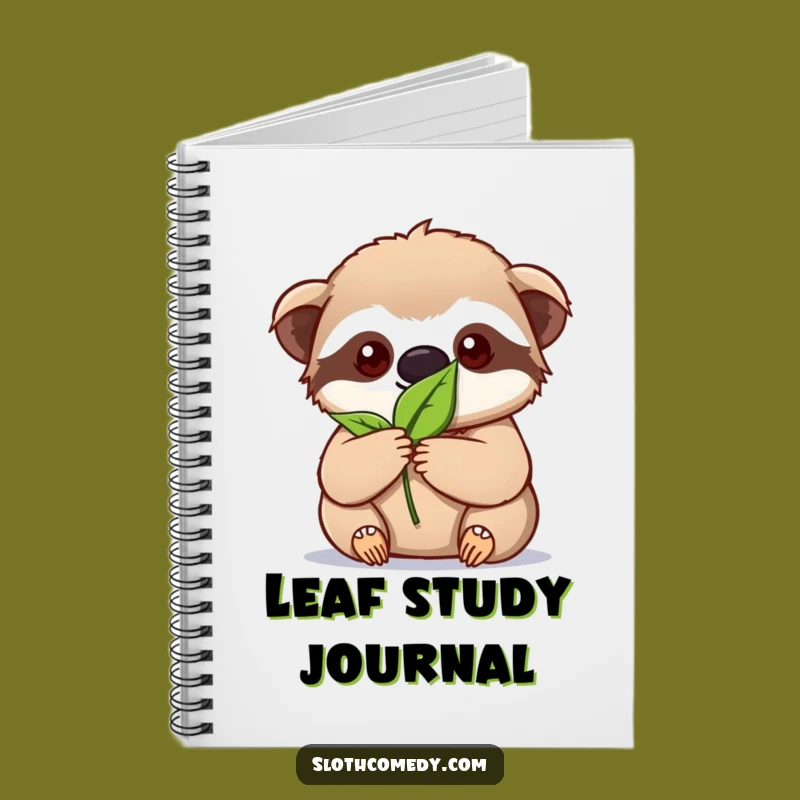 Funny Kawaii Sloth Notebook: Focused Notes, Leaf Cover, Perfect Funny Gift