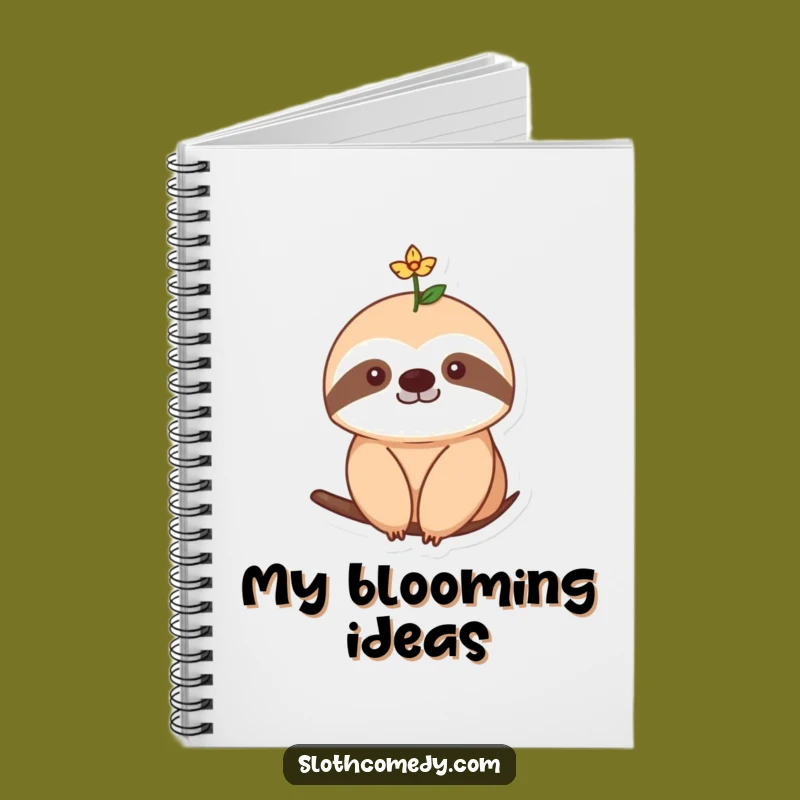 Funny Flower Sloth Notebook: Journal Sweet Moments - Perfect Funny Gift