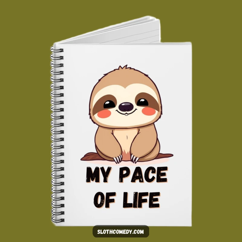 Funny Sloth Slow Descent Notebook - Journal Your Thoughts with Chill Style