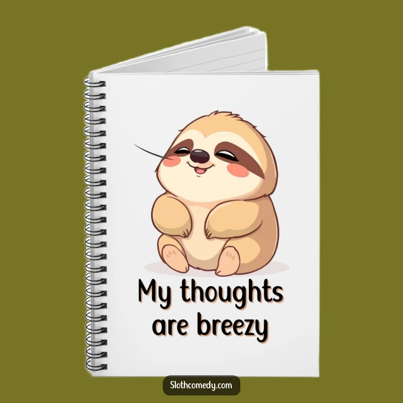 Funny Chubby Sloth Notebook: Jot Down Relaxed Thoughts - Creative Gift