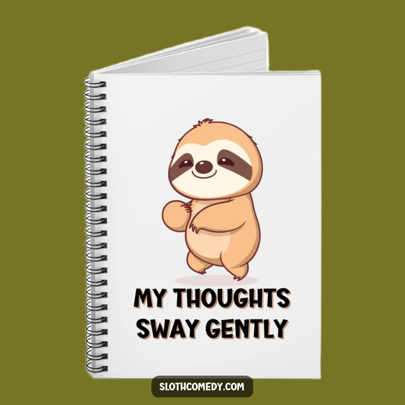 Funny Kawaii Sloth Notebook - Jot Down Thoughts with a Gentle Sway