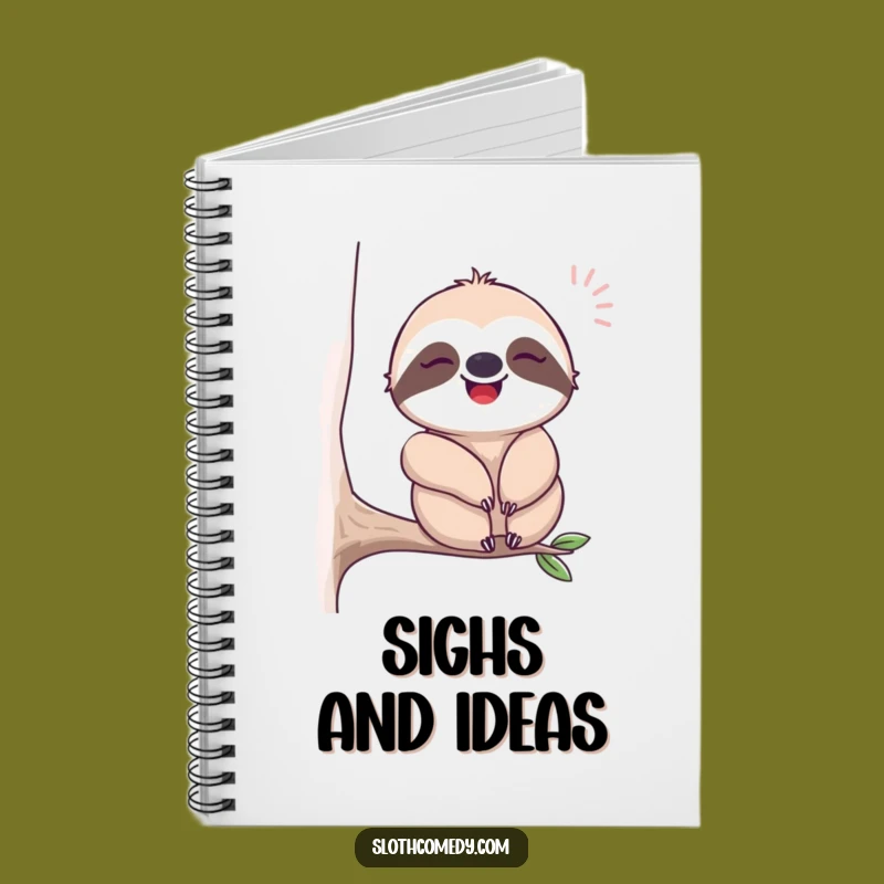 Funny Happy Sloth Sigh Notebook: Sloth Journal Gift for Calm Notes