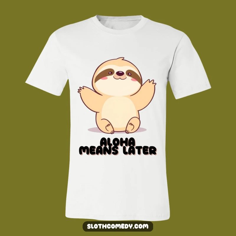 Funny Kawaii Sloth Slow Wave Shirt - Gentle Greeting Humor Tee