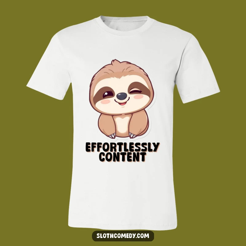 Funny Sloth Smile Tee - Unisex Hilarious Slow Blink T-Shirt Gift