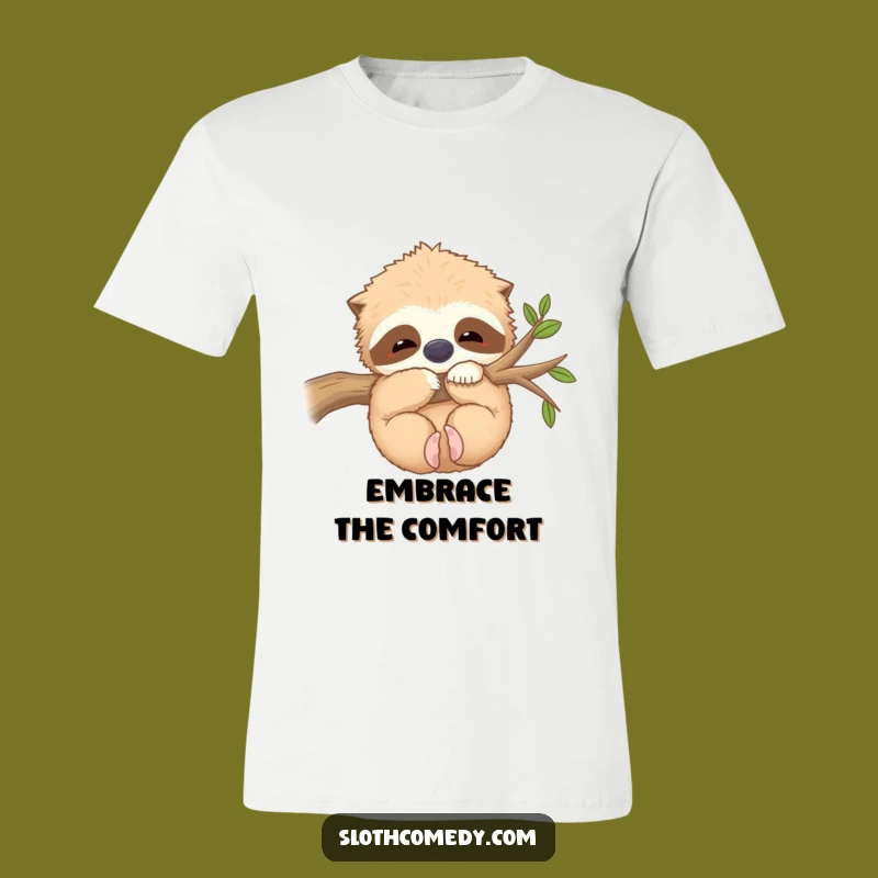 Funny Kawaii Sloth Hug T-Shirt: Ultimate Comfort, Ideal Funny Gift!