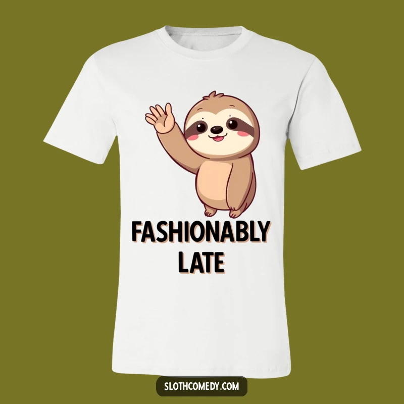 Funny Sloth Wave T-Shirt: Show Your Slow-Paced Joy with This Hilarious Greeting Tee