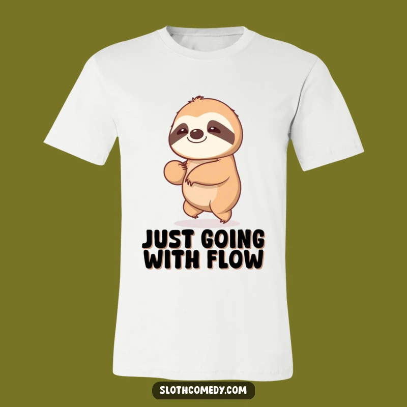 Funny Kawaii Sloth T-Shirt - Unhurried Sway for Relaxed Vibes and Humor