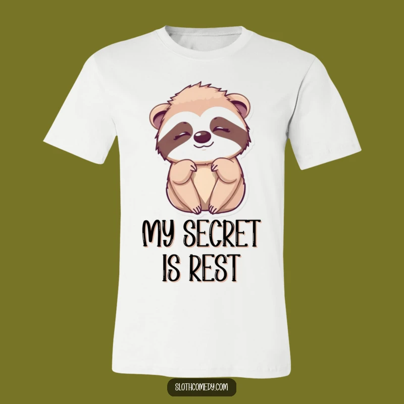 Funny Kawaii Sloth Wink T-Shirt - Sleepy Sloth Apparel, Cute & Hilarious Gift