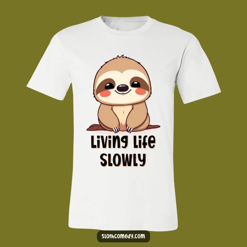 Funny Sloth Slow Descent T-Shirt - Chill Vibes Only, Great Funny Gift