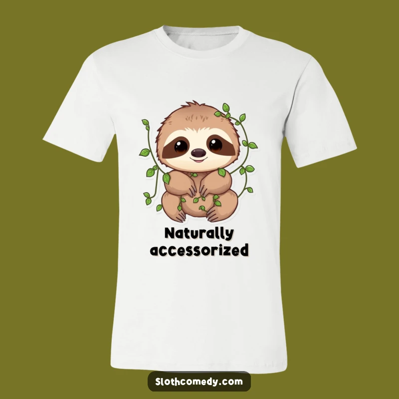 Funny Vine Sloth T-Shirt: Wrapped in Nature’s Charm - Perfect Funny Gift