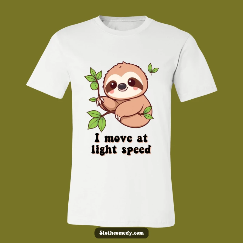 Funny Kawaii Sloth Branch Shirt - Embrace Slow Life Humor Tee