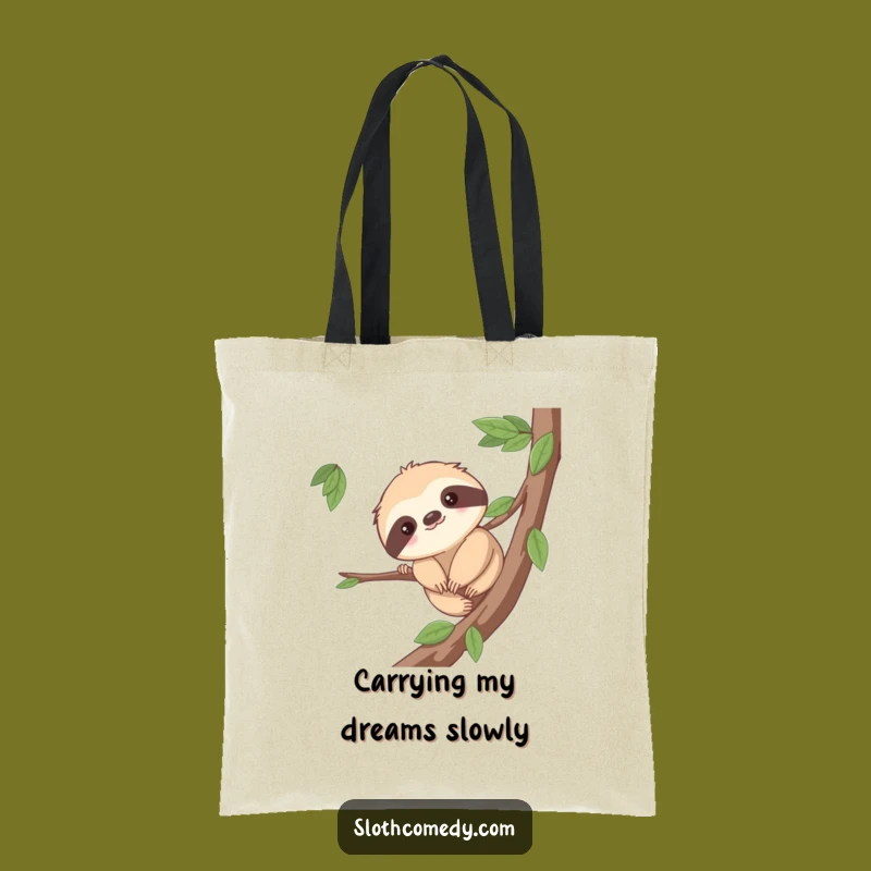 Funny Sloth Effort Tote Bag: Carry Your Pace - Practical & Humorous Gift