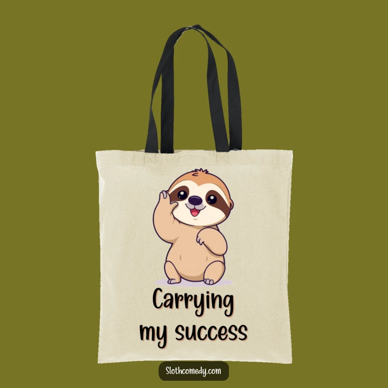 Funny Slow Sloth High Five Tote Bag: Chic Sloth Accessory Gift