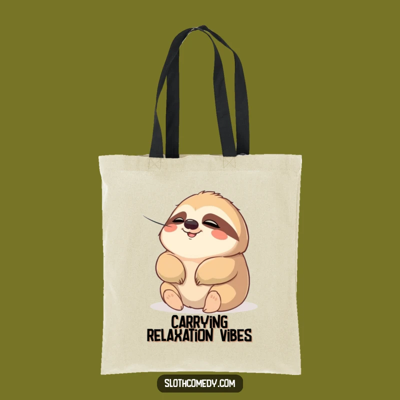 Funny Chubby Sloth Tote Bag: Carry Your Chill - Practical & Humorous Gift