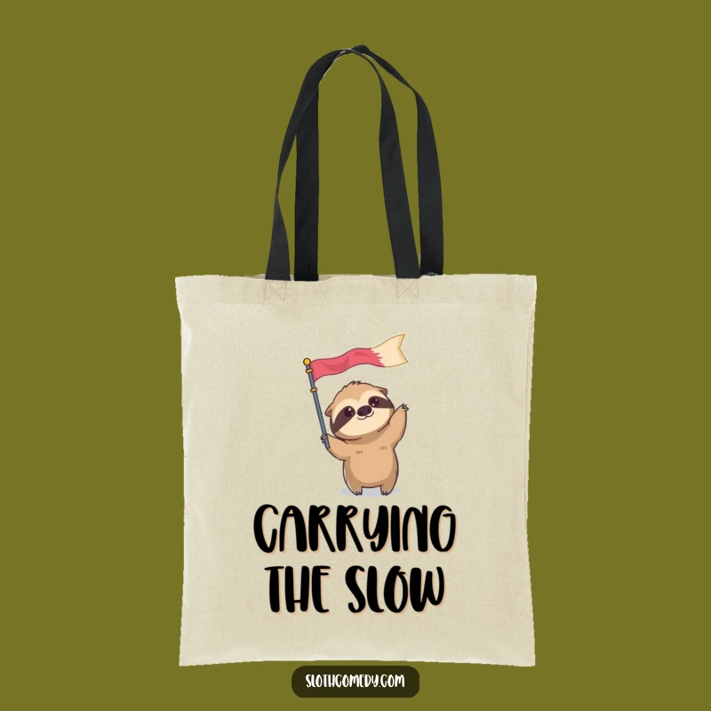 Funny Sloth Flag Tote Bag: Carry Your Slow Pace, Perfect Everyday Funny Gift