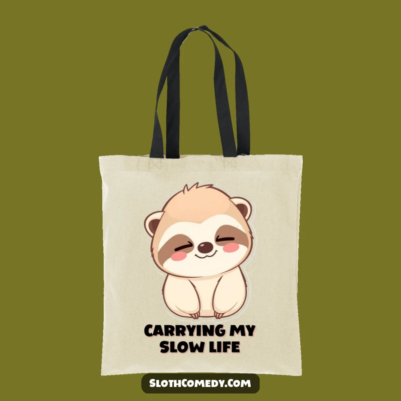 Funny Kawaii Sloth Wink Tote Bag: Carry Calmness, Wonderful Funny Gift!