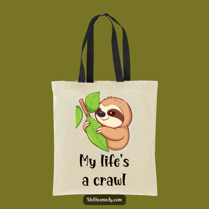 Funny Reaching Sloth Tote Bag: Carry Your Essentials with Effortless Humor, a Funny Gift