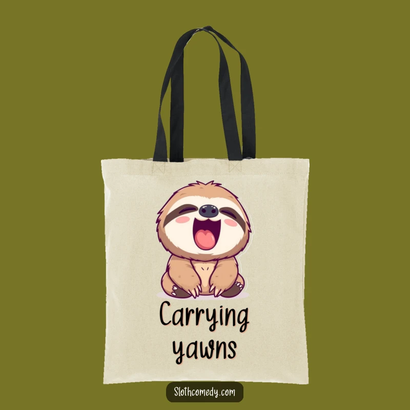 Funny Sloth Yawn Tote Bag - Hilarious & Practical Sleepy Accessory
