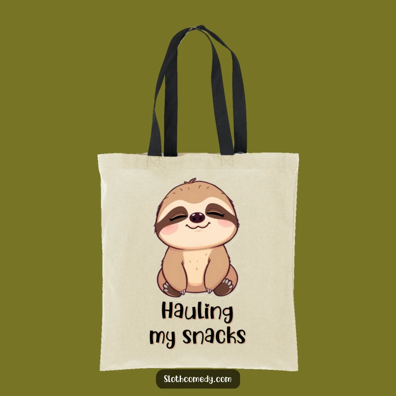Funny Slow Blink Sloth Tote Bag: Carry Your Calm - Perfect Funny Gift
